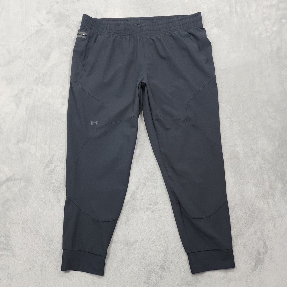 Under Armour Pants Womens XL Black UA Unstoppable Woven Jogger Pockets Running